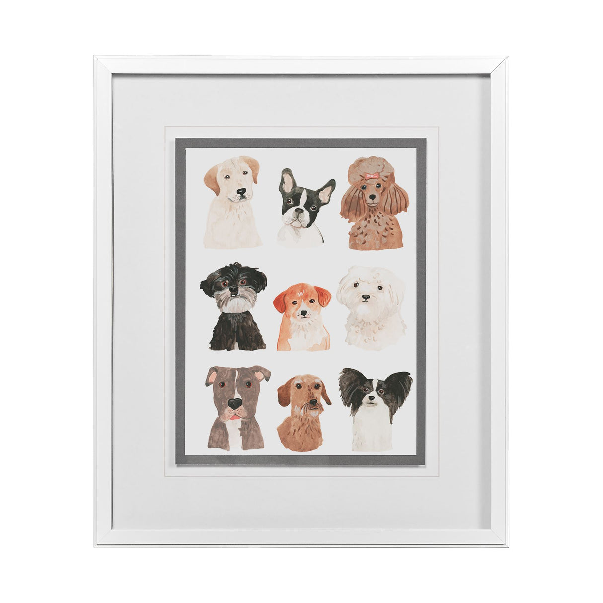 Doggos & Puppers II by June Erica Vess a Framed Art Print Matted under Glass from Mercana - Luna Furniture
