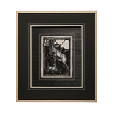 Linocut I by Mercana Studio a Hand Embellished Textured Framed Art Print Matted under Glass from Mercana - Luna Furniture