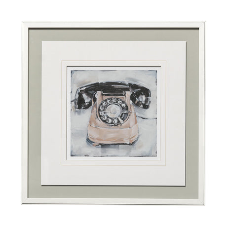 Retro Phone IV by Ethan Harper a Framed Art Print Matted under Glass from Mercana - Luna Furniture
