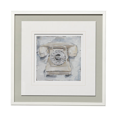 Retro Phone II by Ethan Harper a Framed Art Print Matted under Glass from Mercana - Luna Furniture