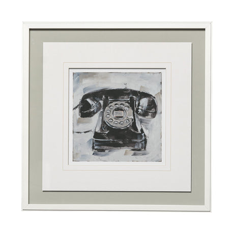 Retro Phone I by Ethan Harper a Framed Art Print Matted under Glass from Mercana - Luna Furniture