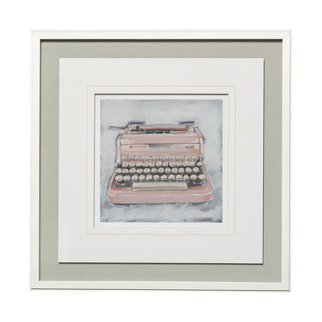 Vintage Typewriter IV by Ethan Harper a Framed Art Print Matted under Glass from Mercana - Luna Furniture