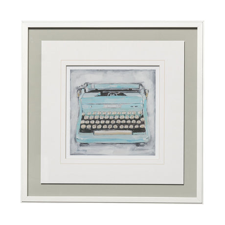 Vintage Typewriter III by Ethan Harper a Framed Art Print Matted under Glass from Mercana - Luna Furniture
