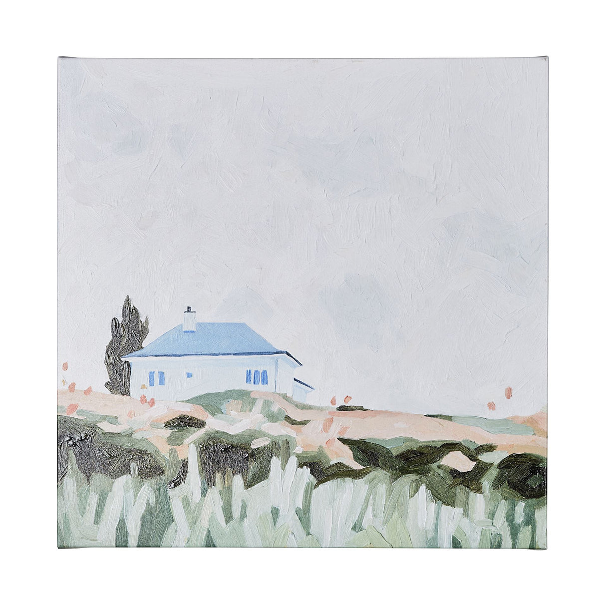 House on a Hill II by Mercana Studio a Hand Embellished Textured Canvas from Mercana - Luna Furniture