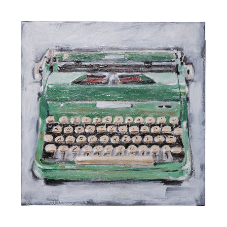 Vintage Typewriter II by Ethan Harper a Hand Embellished Textured Canvas from Mercana - Luna Furniture
