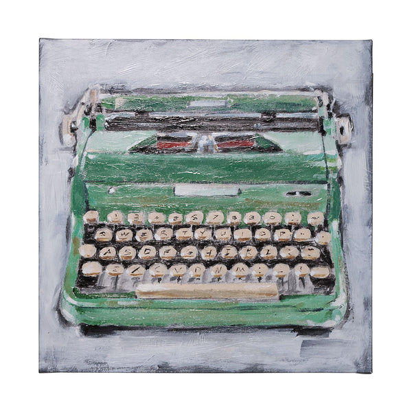 Vintage Typewriter II by Ethan Harper a Hand Embellished Textured Canvas