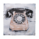 Retro Phone IV by Ethan Harper a Hand Embellished Textured Canvas from Mercana - Luna Furniture