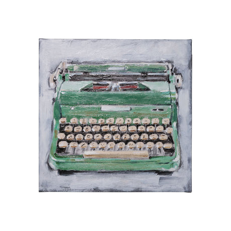 Vintage Typewriter II by Ethan Harper a Hand Embellished Textured Canvas from Mercana - Luna Furniture