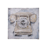 Retro Phone II by Ethan Harper a Hand Embellished Textured Canvas from Mercana - Luna Furniture