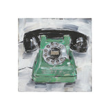 Retro Phone III by Ethan Harper a Hand Embellished Textured Canvas from Mercana - Luna Furniture