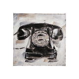 Retro Phone I by Ethan Harper a Hand Embellished Textured Canvas from Mercana - Luna Furniture