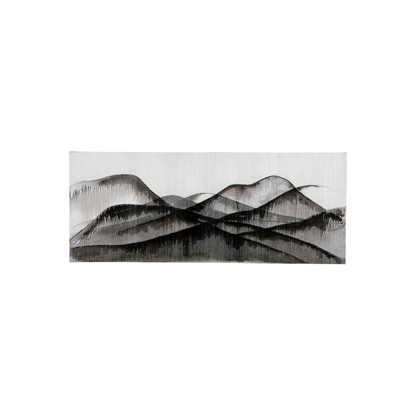 Beyond the Rainy Hills by Mercana Studio a Hand Embellished Textured Canvas