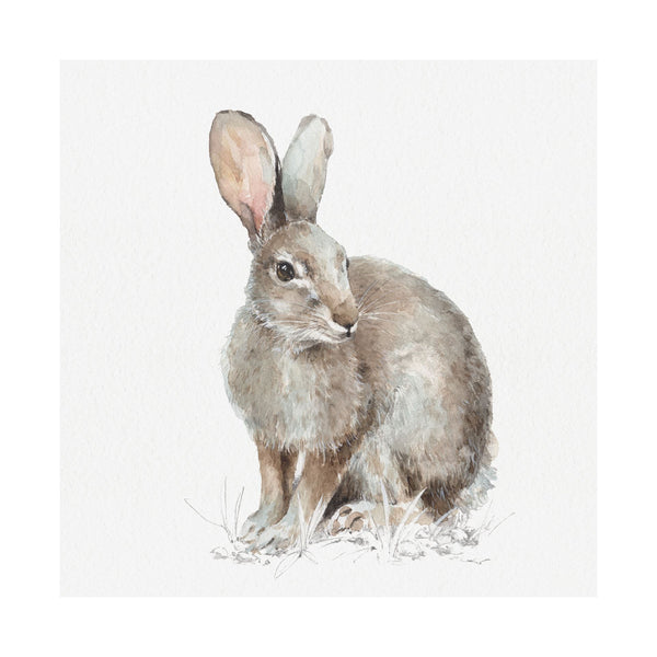 Forest Friends VIII (Hare) by Lisa Audit a Hand Embellished Textured Canvas
