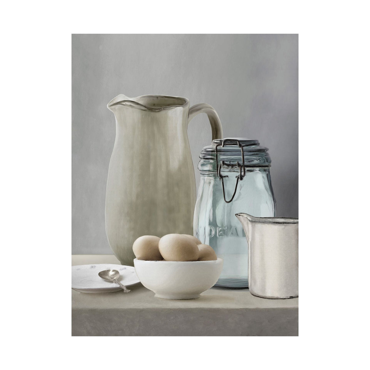 Kitchen Preparation by Mark Chandon a Hand Embellished Textured Canvas from Mercana - Luna Furniture
