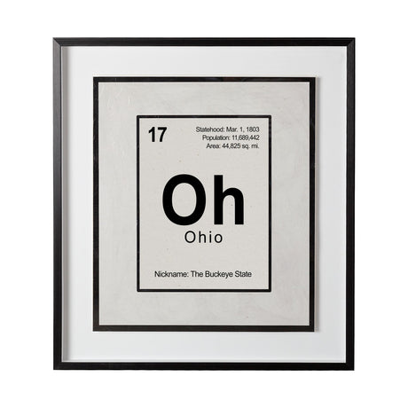 Ohio by Glartlab a Hand Embellished Textured Framed Art Print Matted under Glass from Mercana - Luna Furniture