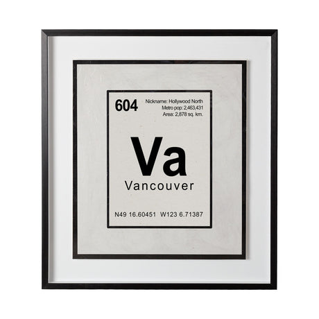 Vancouver by Glartlab a Hand Embellished Textured Framed Art Print Matted under Glass from Mercana - Luna Furniture