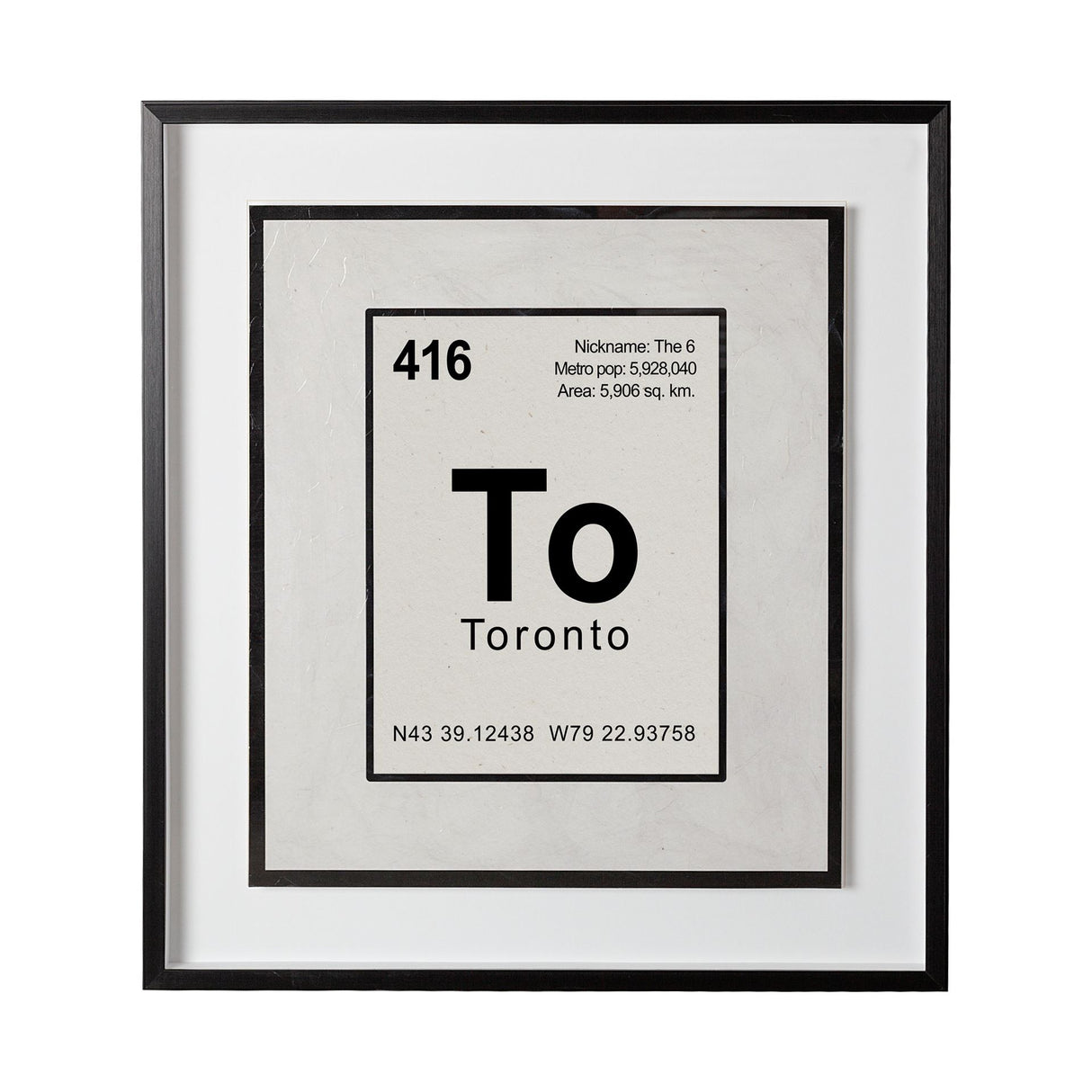 Toronto by Glartlab a Hand Embellished Textured Framed Art Print Matted under Glass from Mercana - Luna Furniture