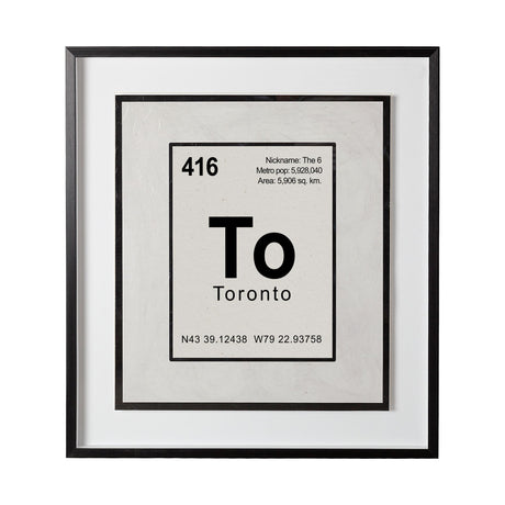 Toronto by Glartlab a Hand Embellished Textured Framed Art Print Matted under Glass from Mercana - Luna Furniture