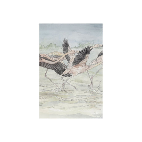 Flamingo II by Mercana Studio a Hand Embellished Textured Canvas from Mercana - Luna Furniture
