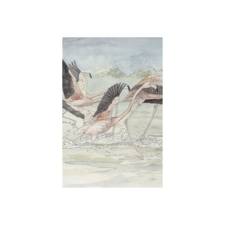 Flamingo I by Mercana Studio a Hand Embellished Textured Canvas from Mercana - Luna Furniture