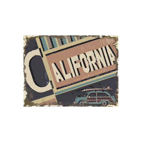 California by Alarm a Hand Embellished Textured Canvas from Mercana - Luna Furniture
