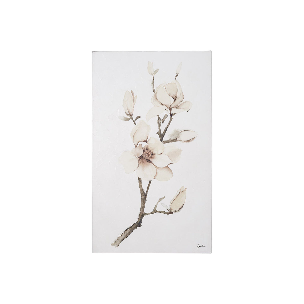 Magnolia III by Gabrielle Campbell a Hand Embellished Textured Canvas from Mercana - Luna Furniture