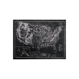 Explorer USA Map Noir by Vintage Collection a Hand Embellished Textured Canvas from Mercana - Luna Furniture