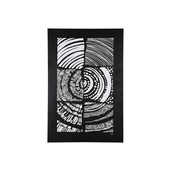 Maze II by Alarm a Hand Embellished Textured Canvas