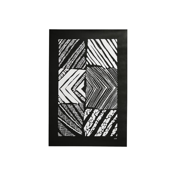 Maze I by Alarm a Hand Embellished Textured Canvas