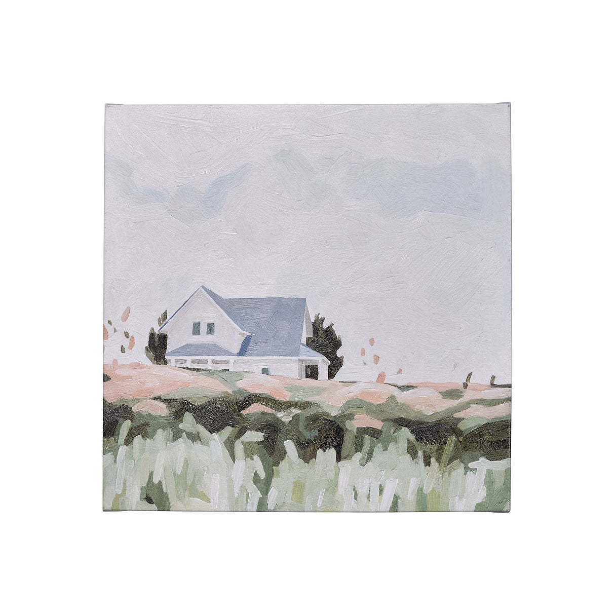 House on a Hill I by Emma Scarvey a Hand Embellished Textured Canvas from Mercana - Luna Furniture