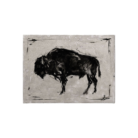 Dynamic Bison II by Ethan Harper a Hand Embellished Textured Canvas from Mercana - Luna Furniture
