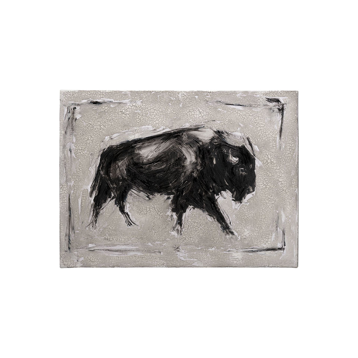 Dynamic Bison I by Ethan Harper a Hand Embellished Textured Canvas from Mercana - Luna Furniture