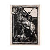 Linocut II (Goat) by Mercana Studio a Hand Embellished Textured Canvas from Mercana - Luna Furniture