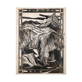 Linocut I (Ram) by Mercana Studio a Hand Embellished Textured Canvas from Mercana - Luna Furniture