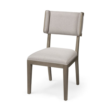Tenton II Grey Fabric Seat Brown Wood Frame Dining Chair, Set of 2 from Mercana - Luna Furniture