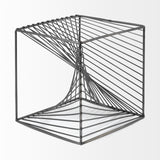 Rochon 8L x 8W Gray Metal Decorative Cube from Mercana - Luna Furniture