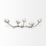 Vine II Distressed Gold Metal Creeper Five Candle Table Candle Holder from Mercana - Luna Furniture