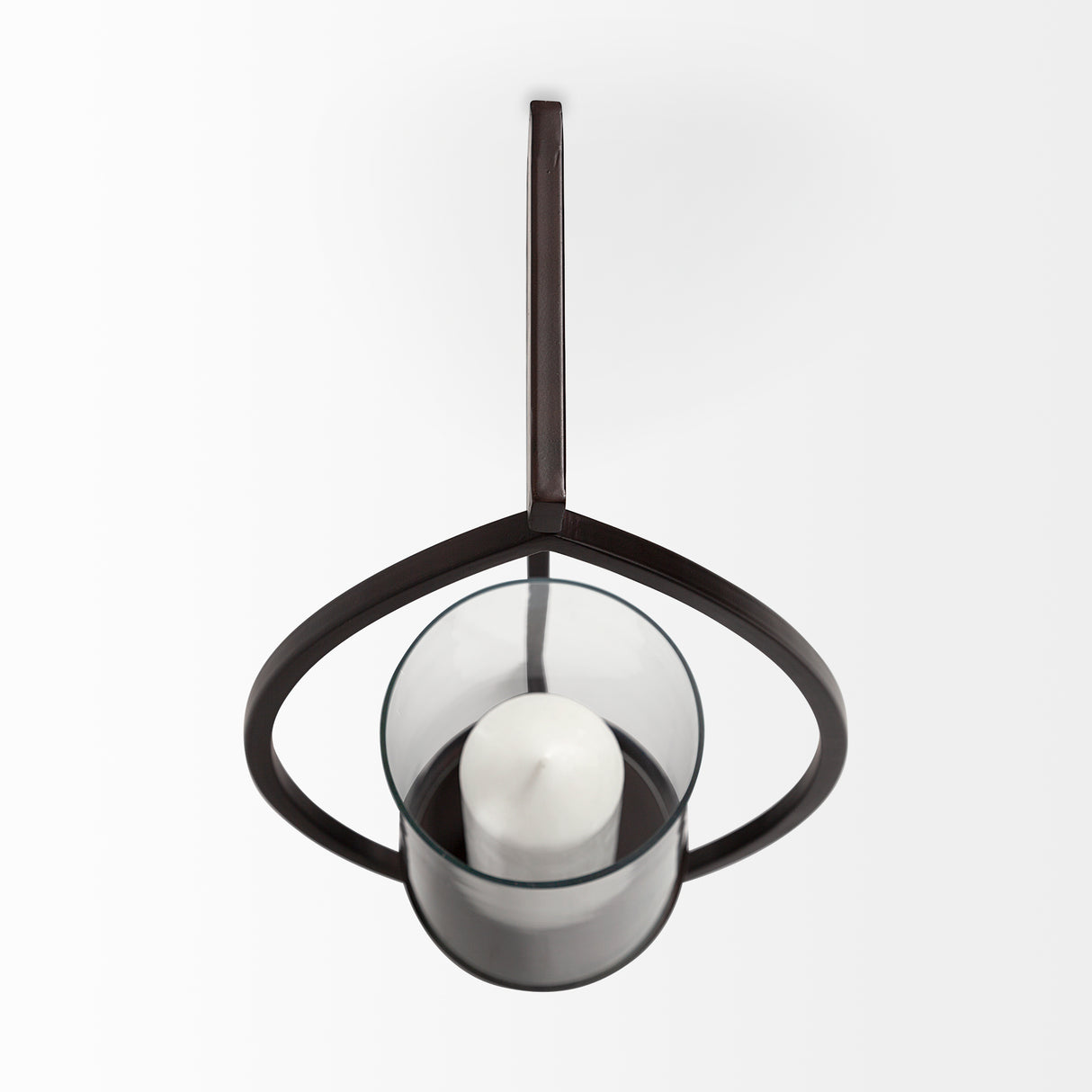 Drax 22"H Black Metal Wall Candle Holder from Mercana - Luna Furniture