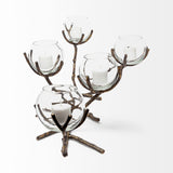 Vine II Distressed Gold Metal Creeper Five Candle Table Candle Holder from Mercana - Luna Furniture