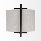 Smithe I 9x13 Black Toned Metal Cream Lampshade Wall Sconce from Mercana - Luna Furniture