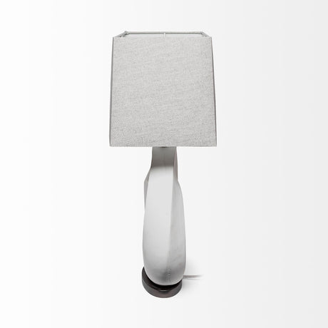 Celtica (26.8"H) White Resin Ring-Shaped Base Table Lamp from Mercana - Luna Furniture