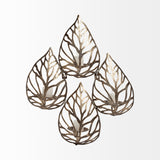Lana II Set of 4 Champagne toned Wall Candle Holders from Mercana - Luna Furniture