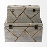 Niobe (Set of 2) 16L x 11W Gray Wooden Nesting Boxes from Mercana - Luna Furniture