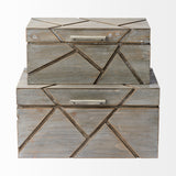 Niobe (Set of 2) 16L x 11W Gray Wooden Nesting Boxes from Mercana - Luna Furniture