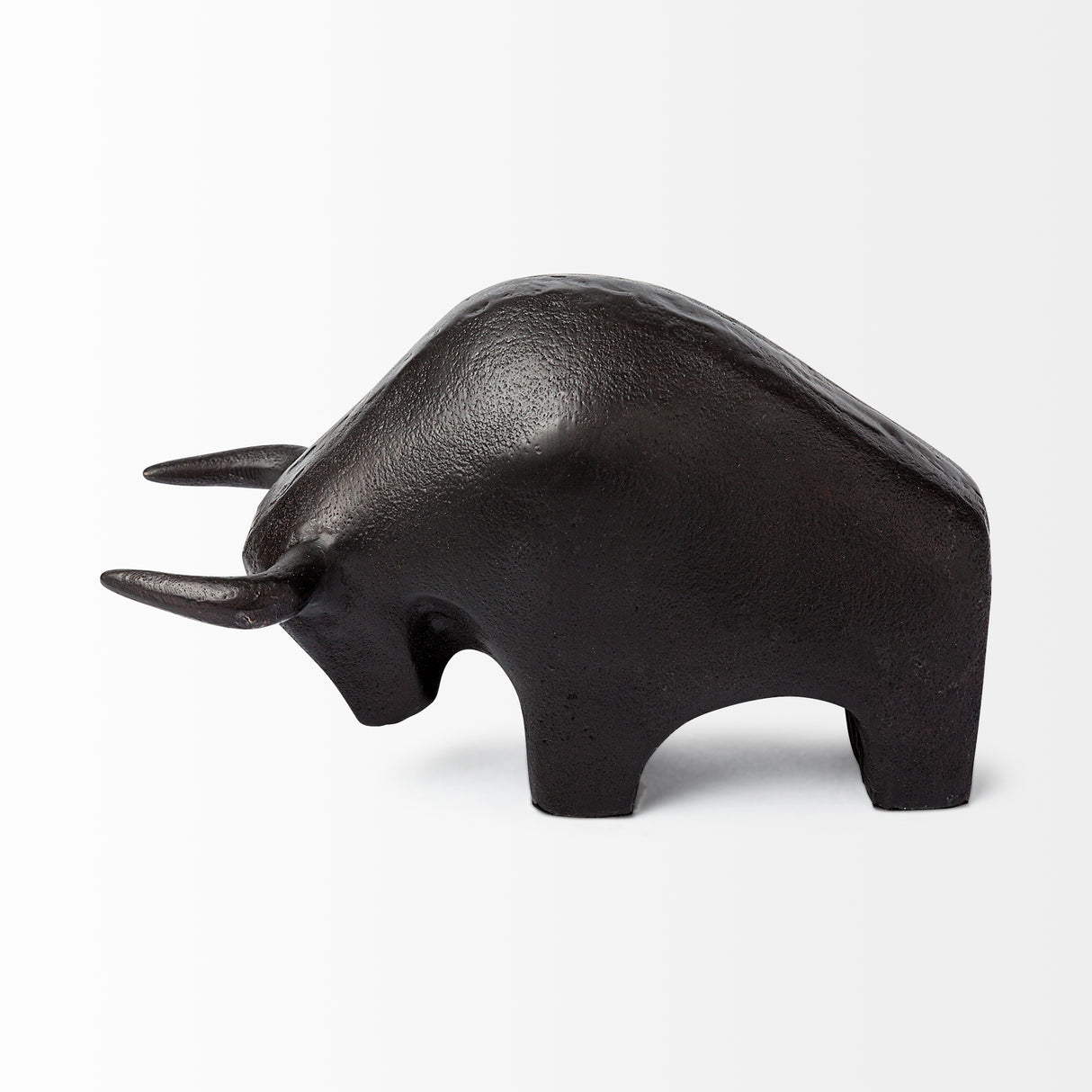 Tauro II 9L x 4W Black Cast Aluminum Raging Bull from Mercana - Luna Furniture