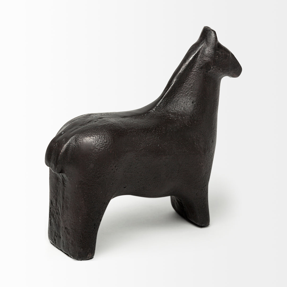 Sphynx II 7L x 2W Black Cast Aluminum Horse Shaped Object from Mercana - Luna Furniture