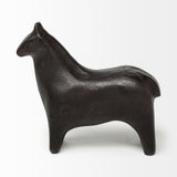 Sphynx II 7L x 2W Black Cast Aluminum Horse Shaped Object from Mercana - Luna Furniture