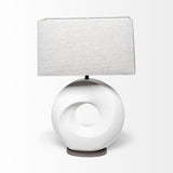 Celtica (26.8"H) White Resin Ring-Shaped Base Table Lamp from Mercana - Luna Furniture
