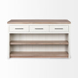 Fairview II White and Brown Two-Tone Stain Solid Wood Kitchen Island from Mercana - Luna Furniture