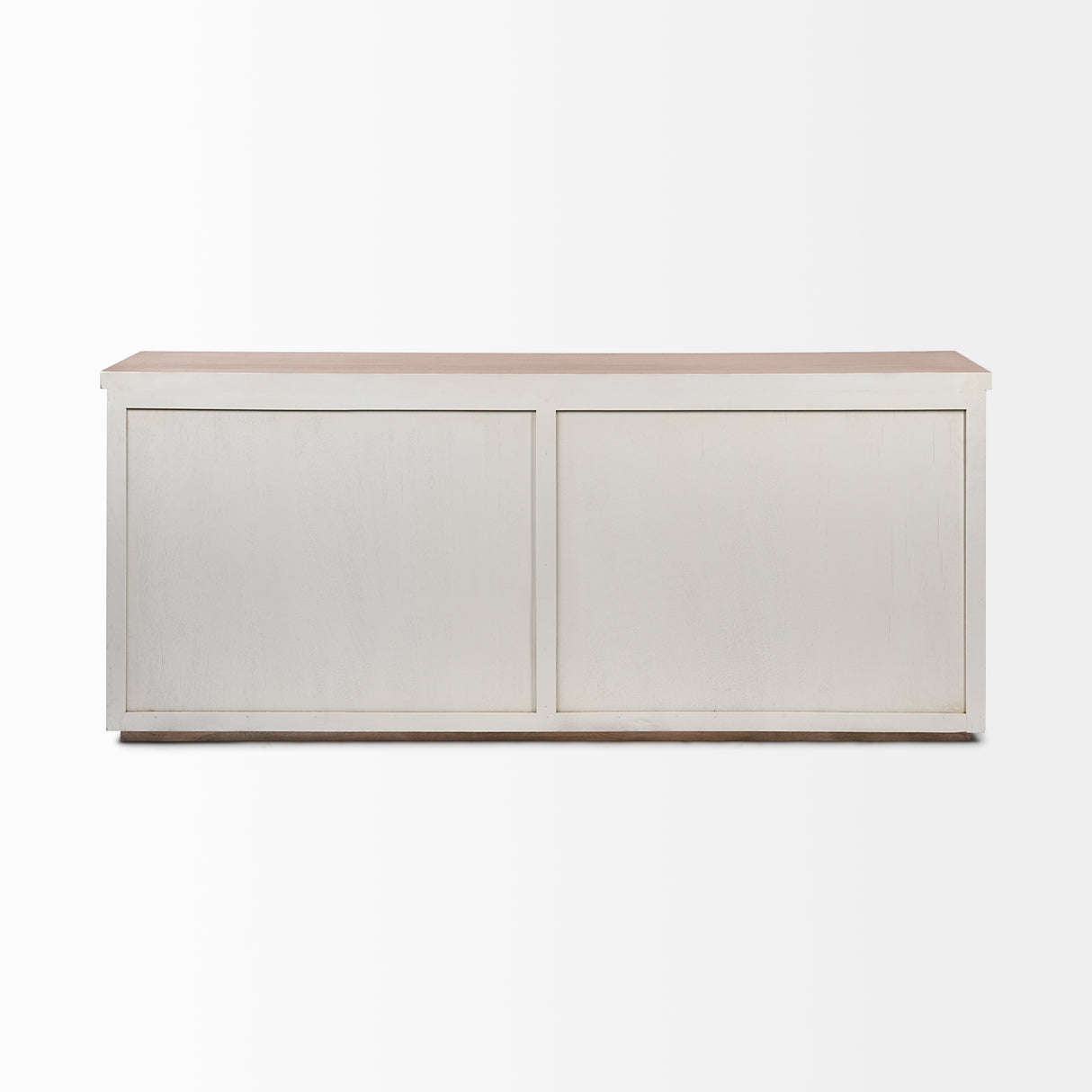 Fairview III Solid Wood Brown Top & White Frame 4 Cabinet Door Sideboard from Mercana - Luna Furniture